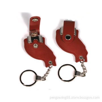 Beautiful Leather Gift USB Flash Drive with Chain